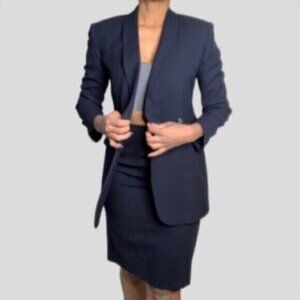 Evan Picone Dark Blue Blazer and Skirt Set